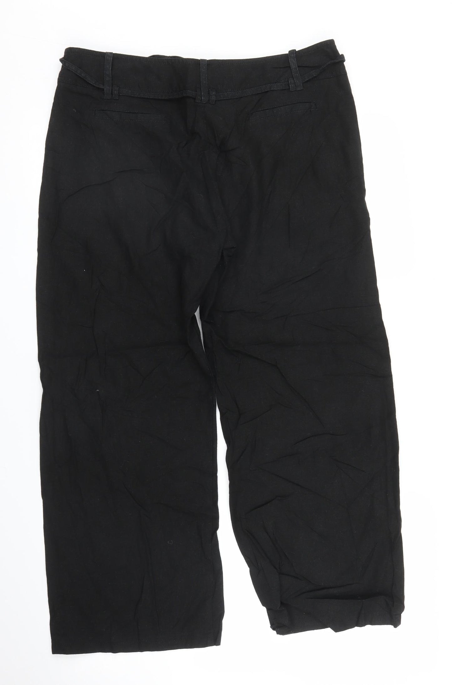Dorothy Perkins Womens Black   Capri Trousers Size 14 L24 in