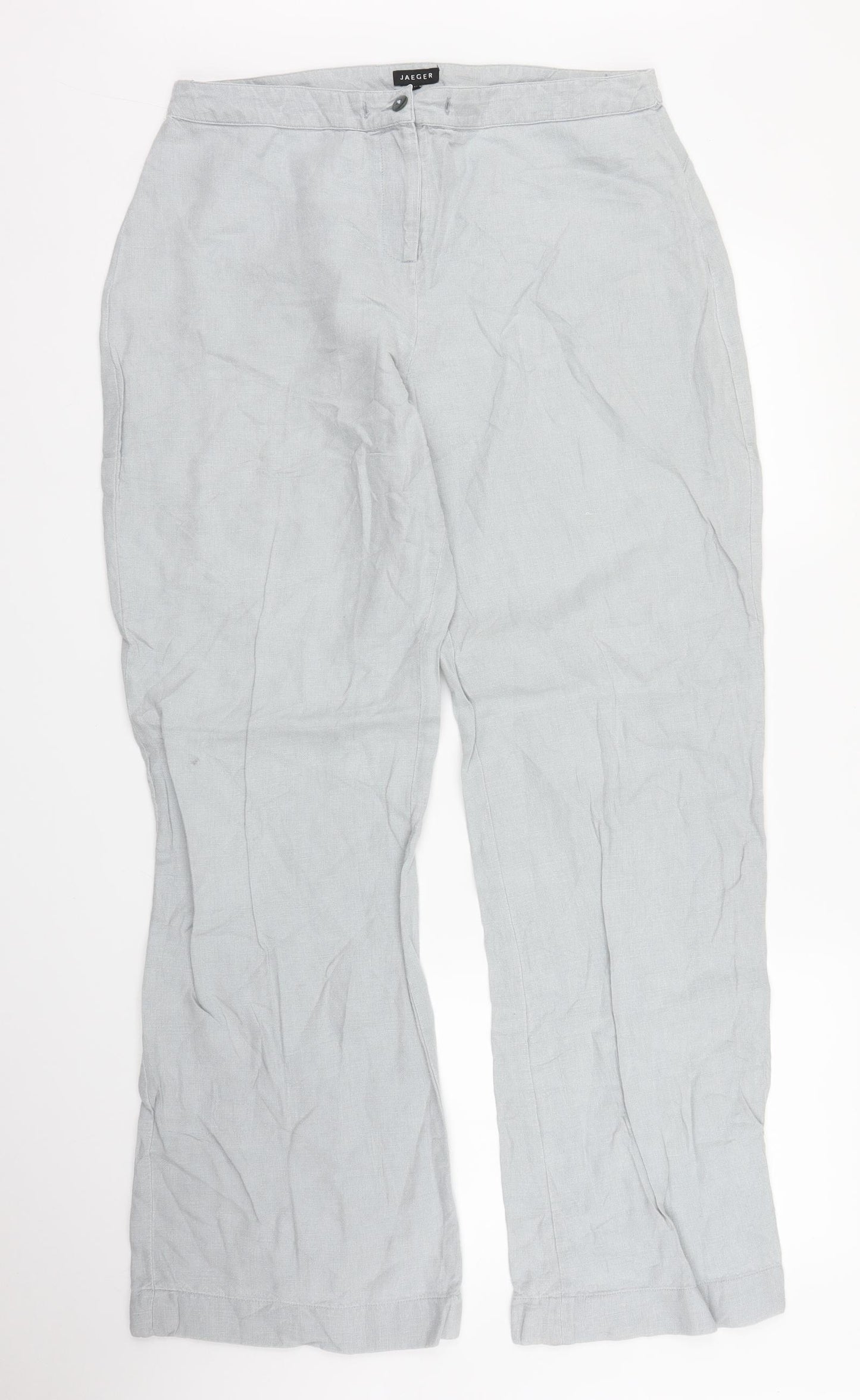 Jaeger Womens Grey   Trousers  Size 12 L30 in