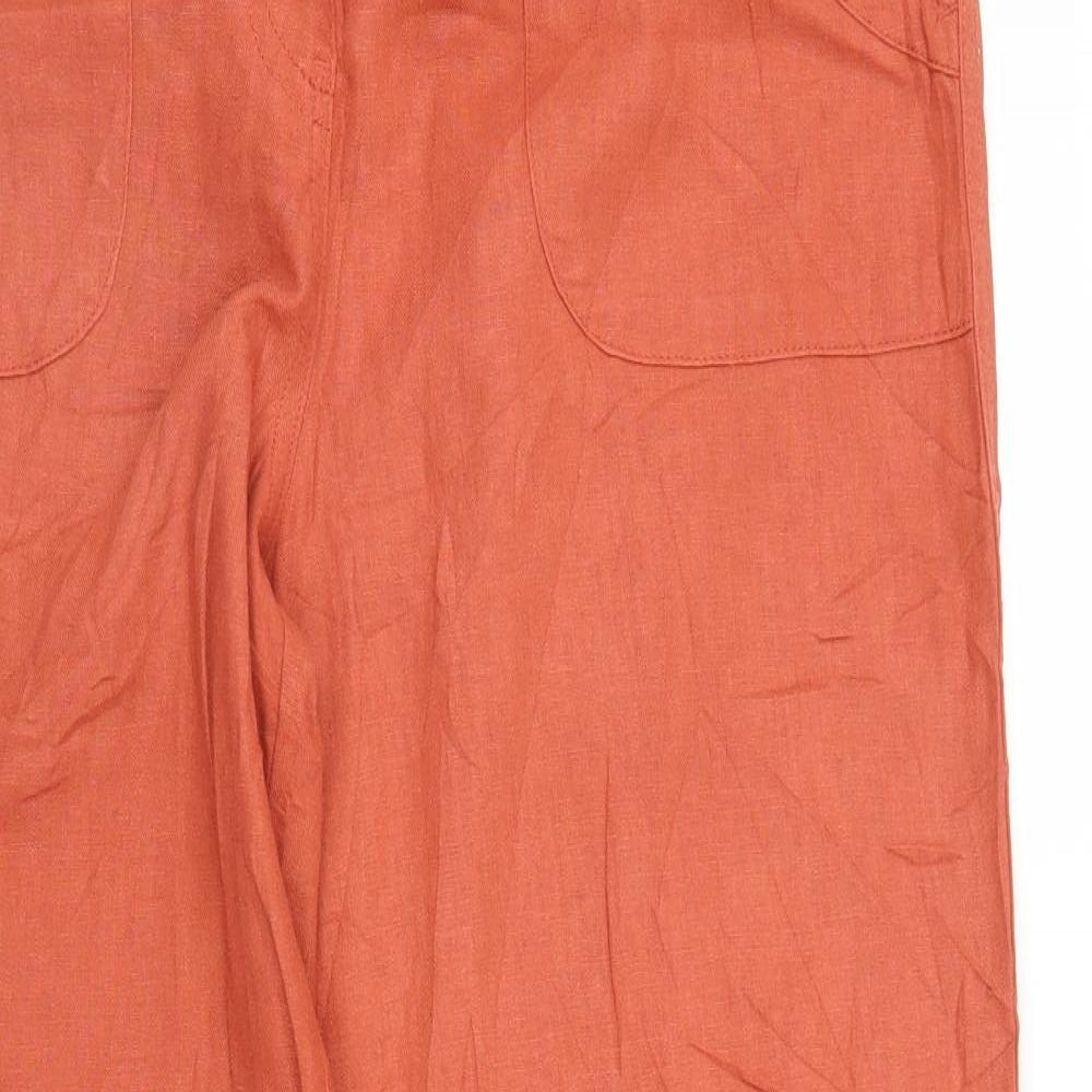 M&Co Womens Orange   Capri Trousers Size 14 L27 in