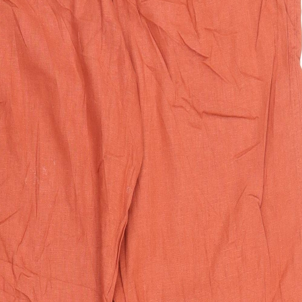 M&Co Womens Orange   Capri Trousers Size 14 L27 in