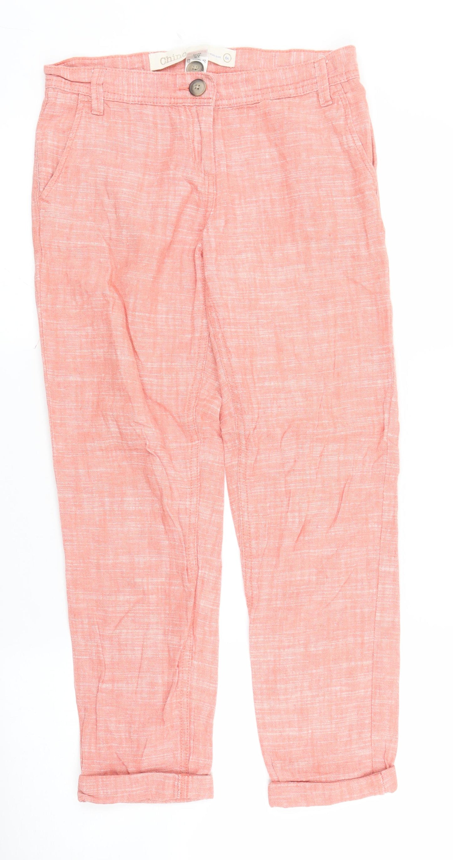 NEXT Womens Pink   Pedal Pusher Trousers Size 6 L24 in