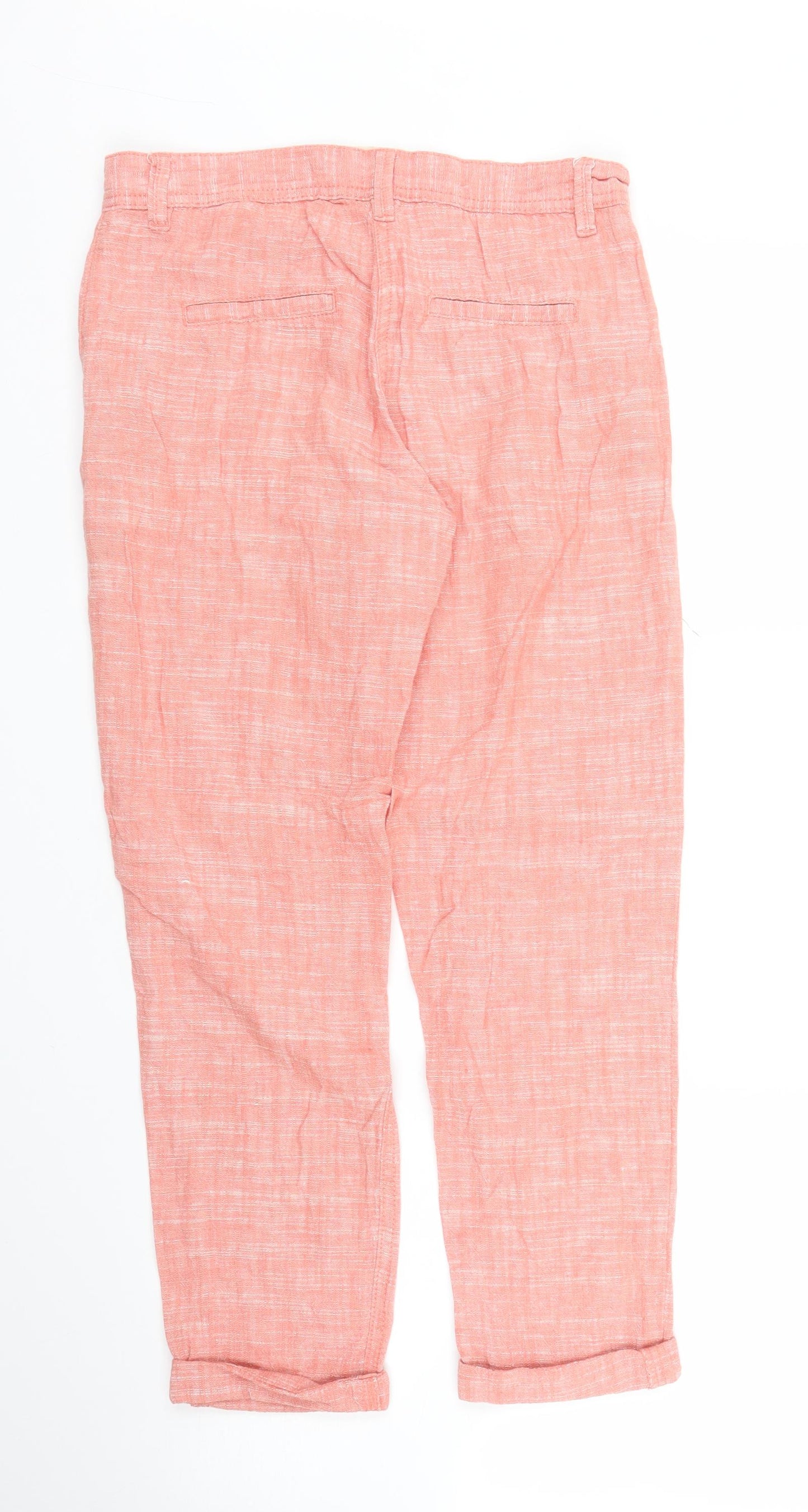 NEXT Womens Pink   Pedal Pusher Trousers Size 6 L24 in