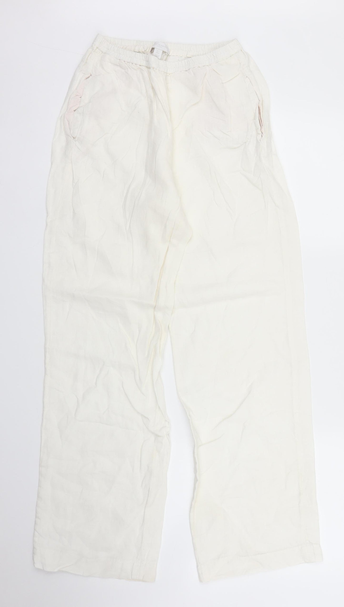 White Company Womens White   Bloomer Trousers Size 6 L28 in