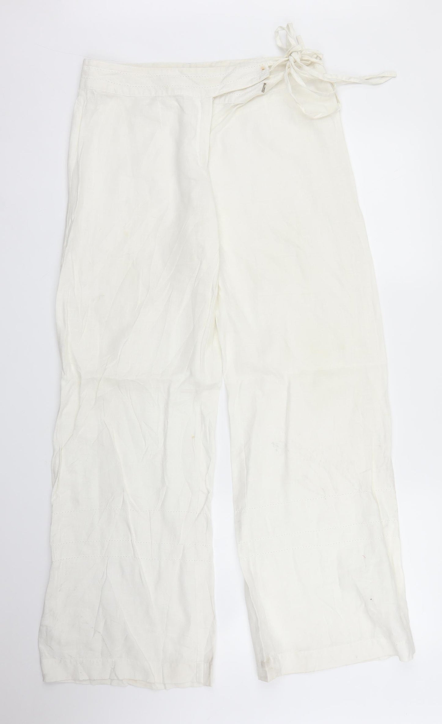 Dunnes Womens White   Trousers  Size S L28 in