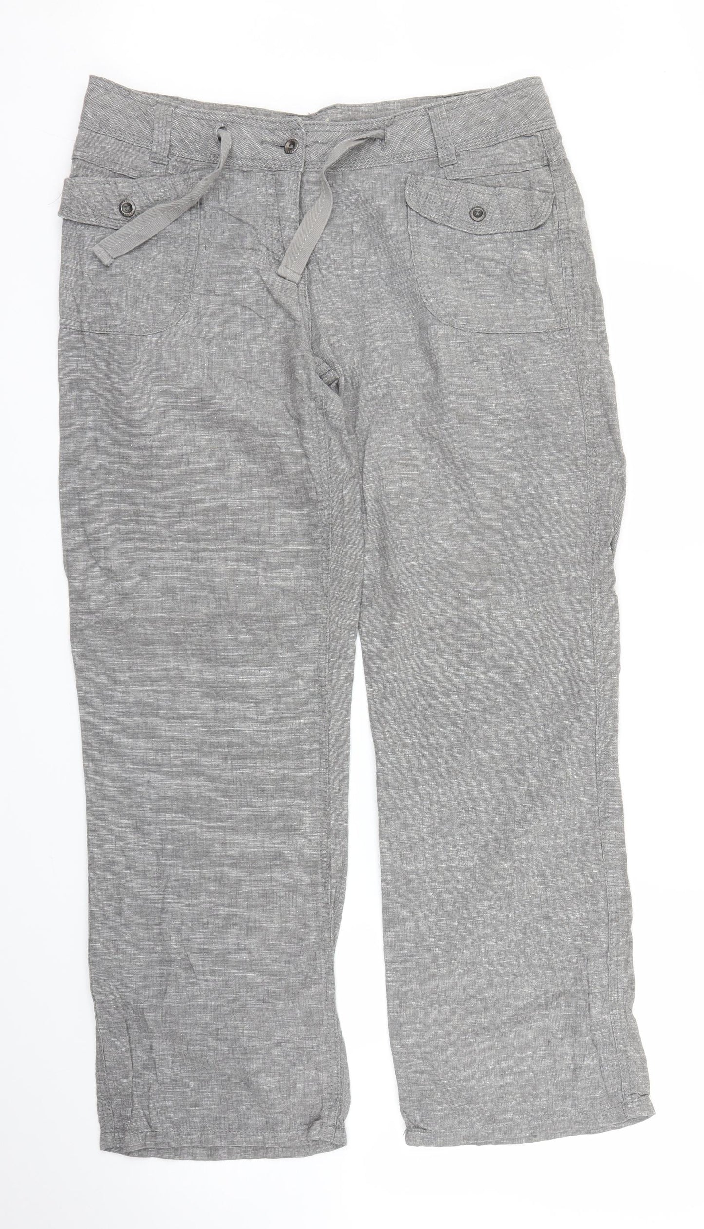 Dorothy Perkins Womens Grey   Trousers  Size 12 L28 in