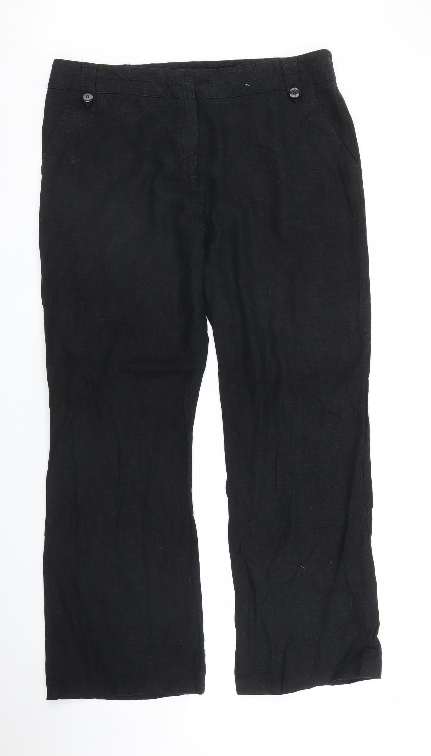 George Womens Black   Trousers  Size 14 L28 in
