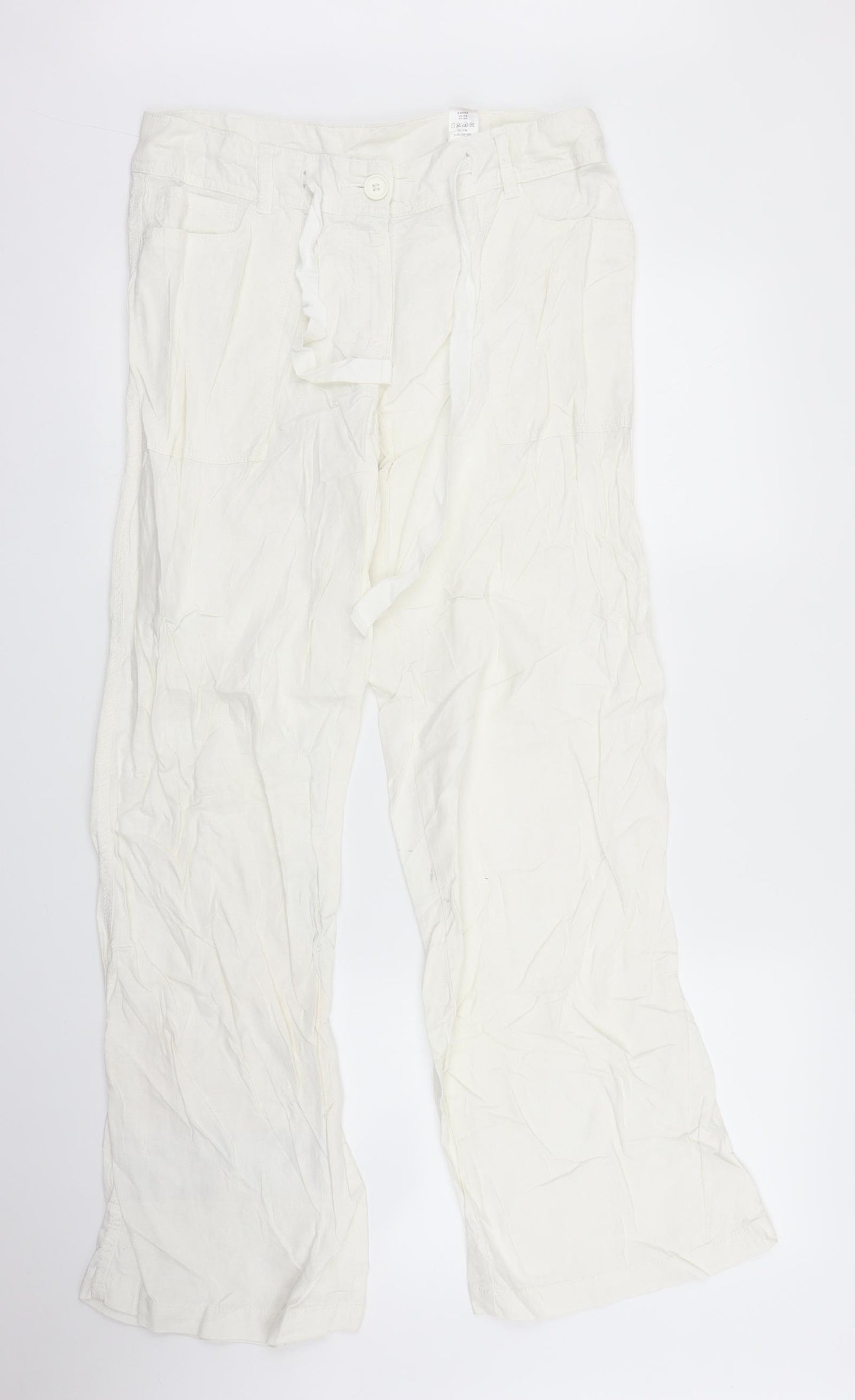 NEXT Womens White   Trousers  Size 10 L29 in