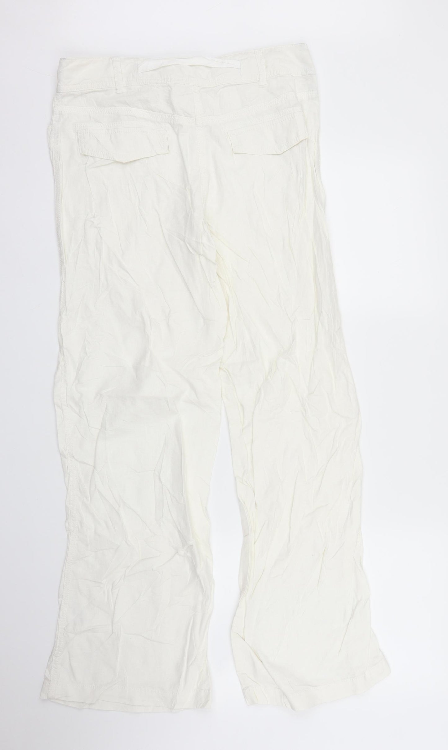 NEXT Womens White   Trousers  Size 10 L29 in