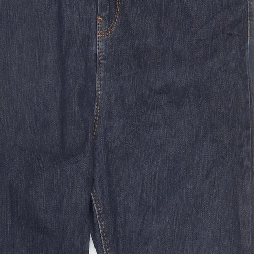 M&S Womens Blue  Denim Capri Jeans Size 12 L23 in