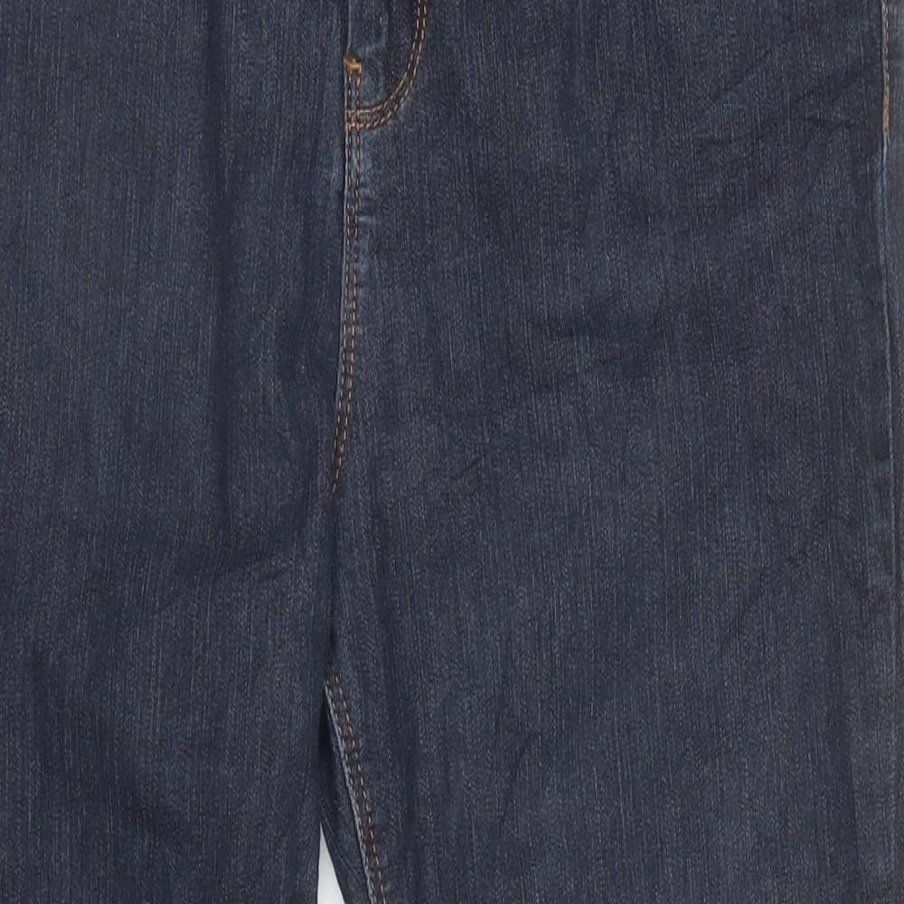 M&S Womens Blue  Denim Capri Jeans Size 12 L23 in