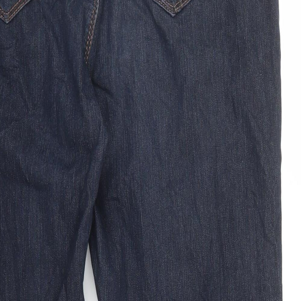 M&S Womens Blue  Denim Capri Jeans Size 12 L23 in