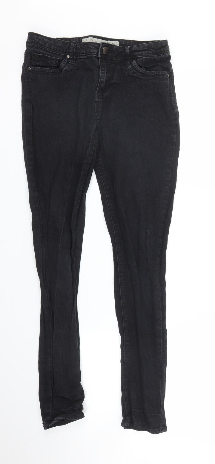 Primark Womens Black Denim Skinny Jeans Size 10 L27 in