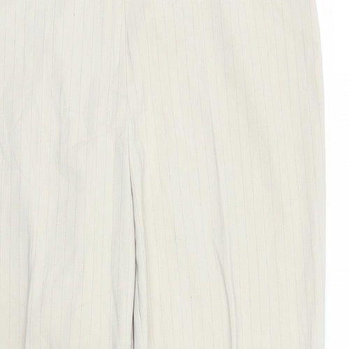 AMARANTO Womens Beige Striped  Trousers  Size 14 L29 in