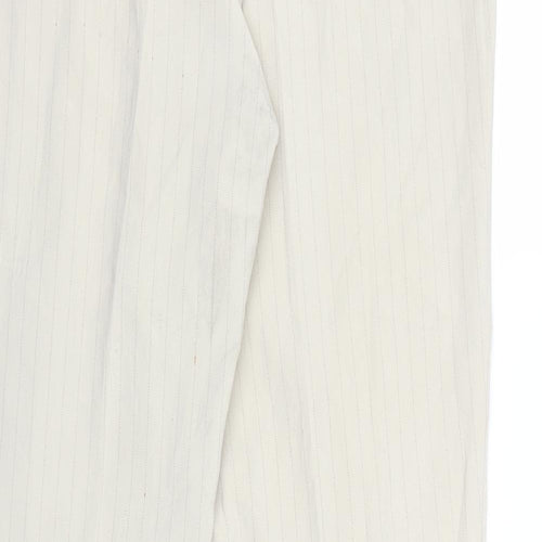 AMARANTO Womens Beige Striped  Trousers  Size 14 L29 in