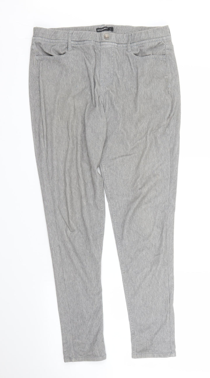 Go Colours Womens Grey   Jegging Jeans Size L L27 in