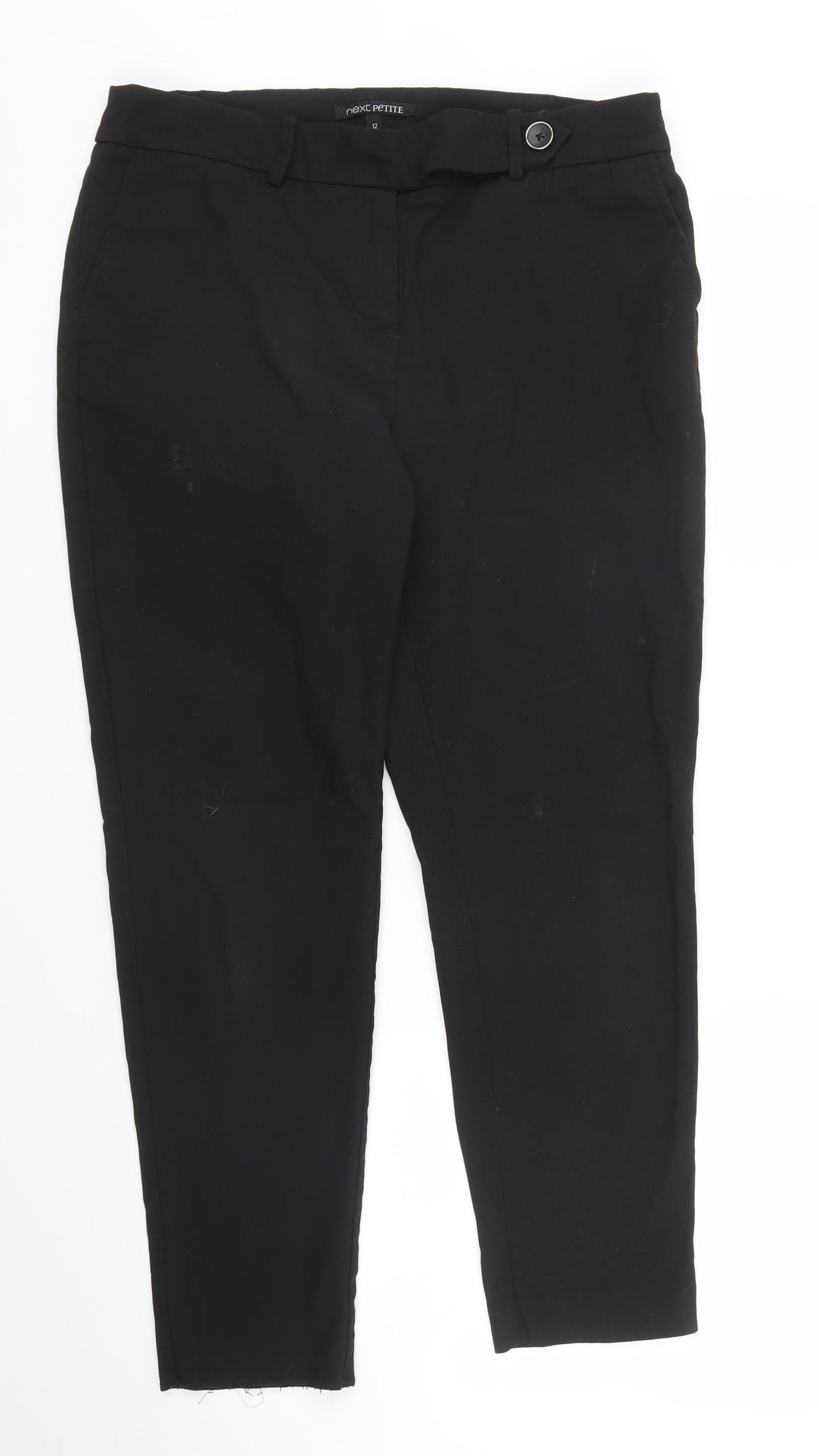 NEXT Womens Black   Capri Trousers Size 12 L23 in