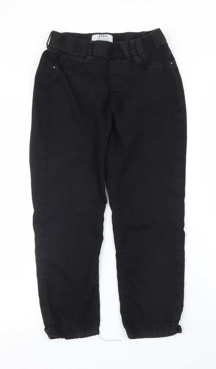 Dorothy Perkins Womens Black Denim Capri Trousers Size 6 L20 in
