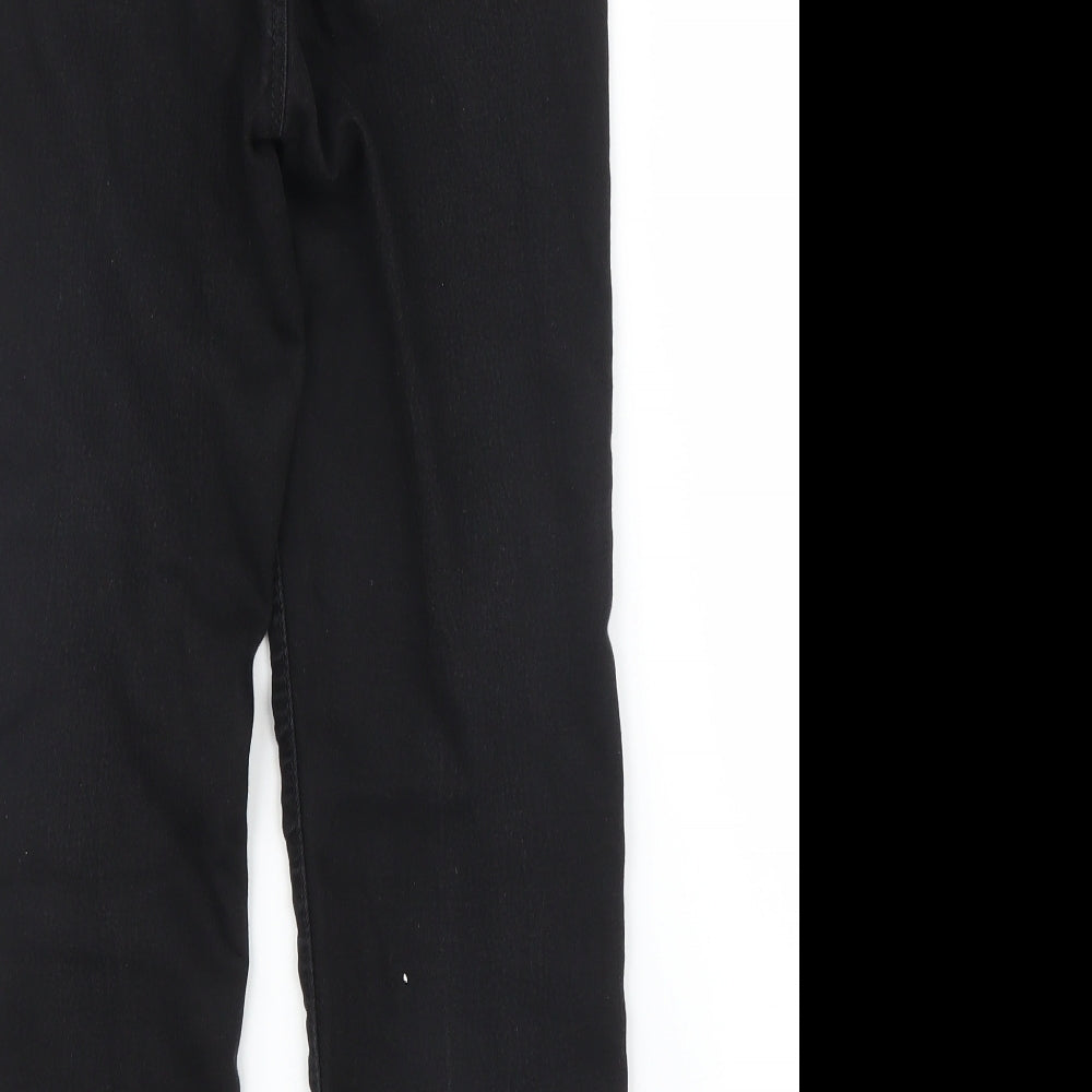 Dorothy Perkins Womens Black  Denim Capri Trousers Size 6 L20 in
