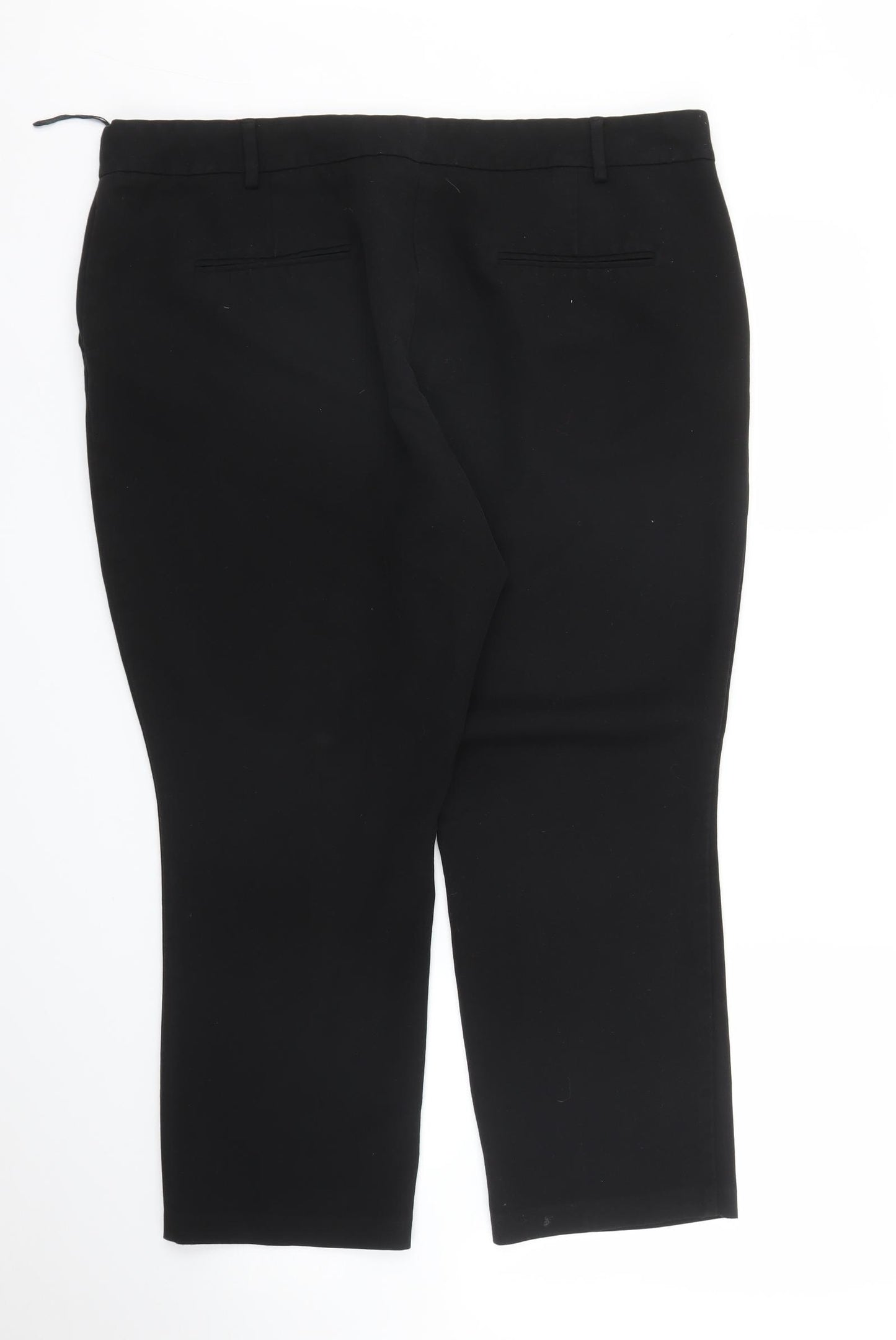 Papaya Womens Black   Capri Trousers Size 18 L22 in