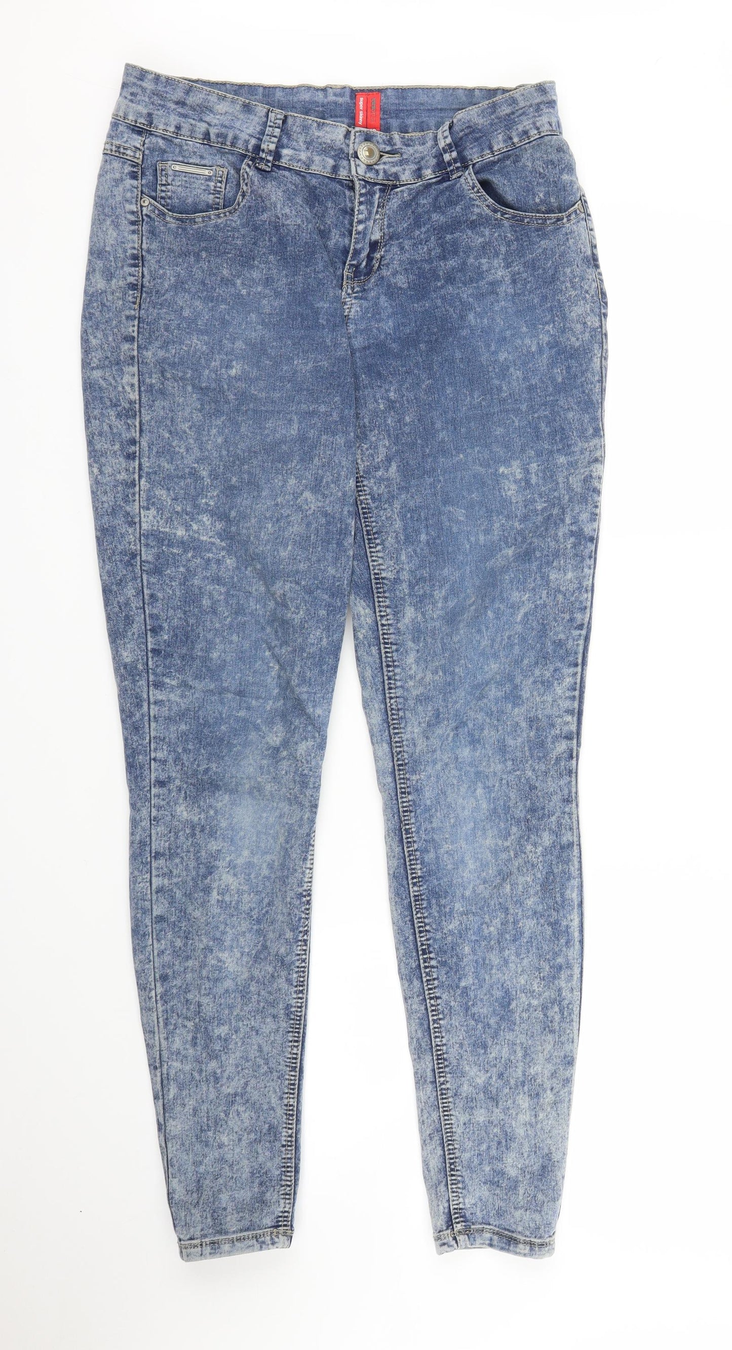 Yes Yes Womens Blue  Denim Skinny Jeans Size 12 L29 in