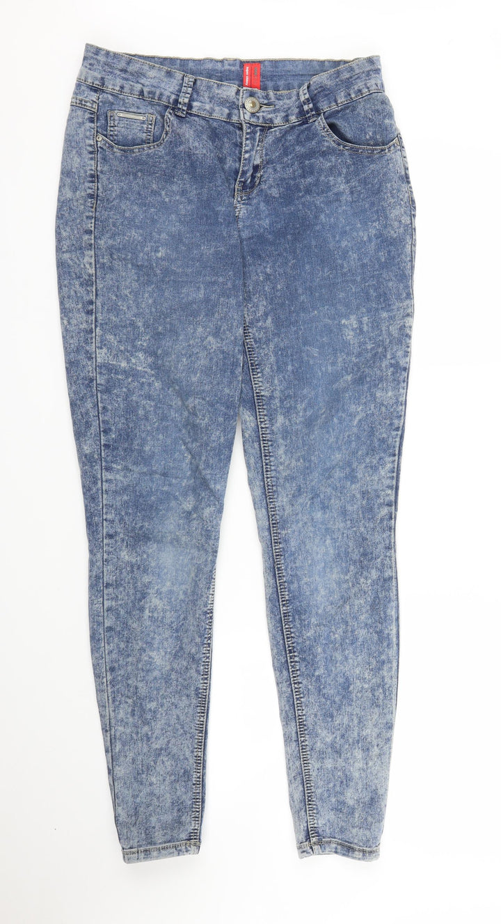 Yes Yes Womens Blue  Denim Skinny Jeans Size 12 L29 in