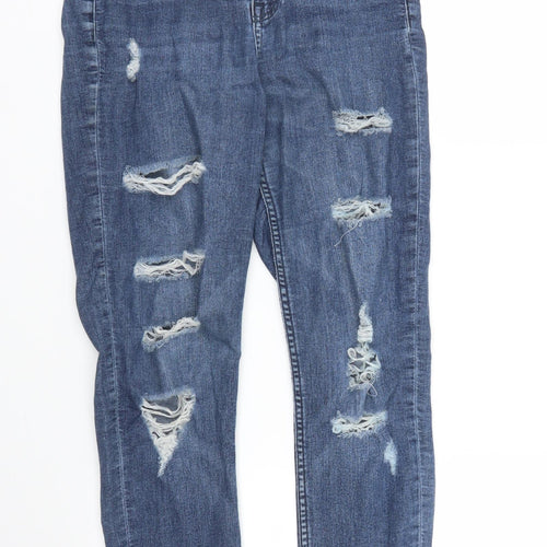 H&M Womens Blue  Denim Skinny Jeans Size 6 L27 in