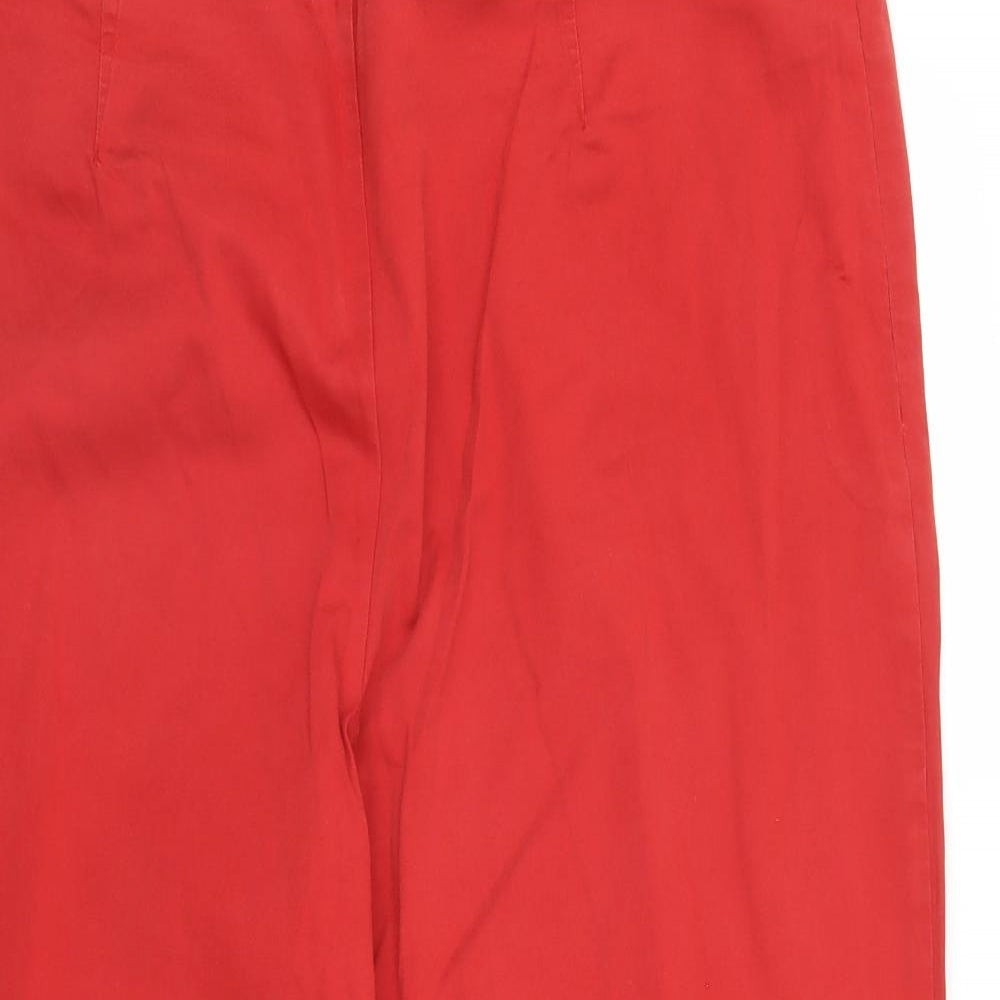 M&S Womens Red   Pedal Pusher Trousers Size 20 L20 in