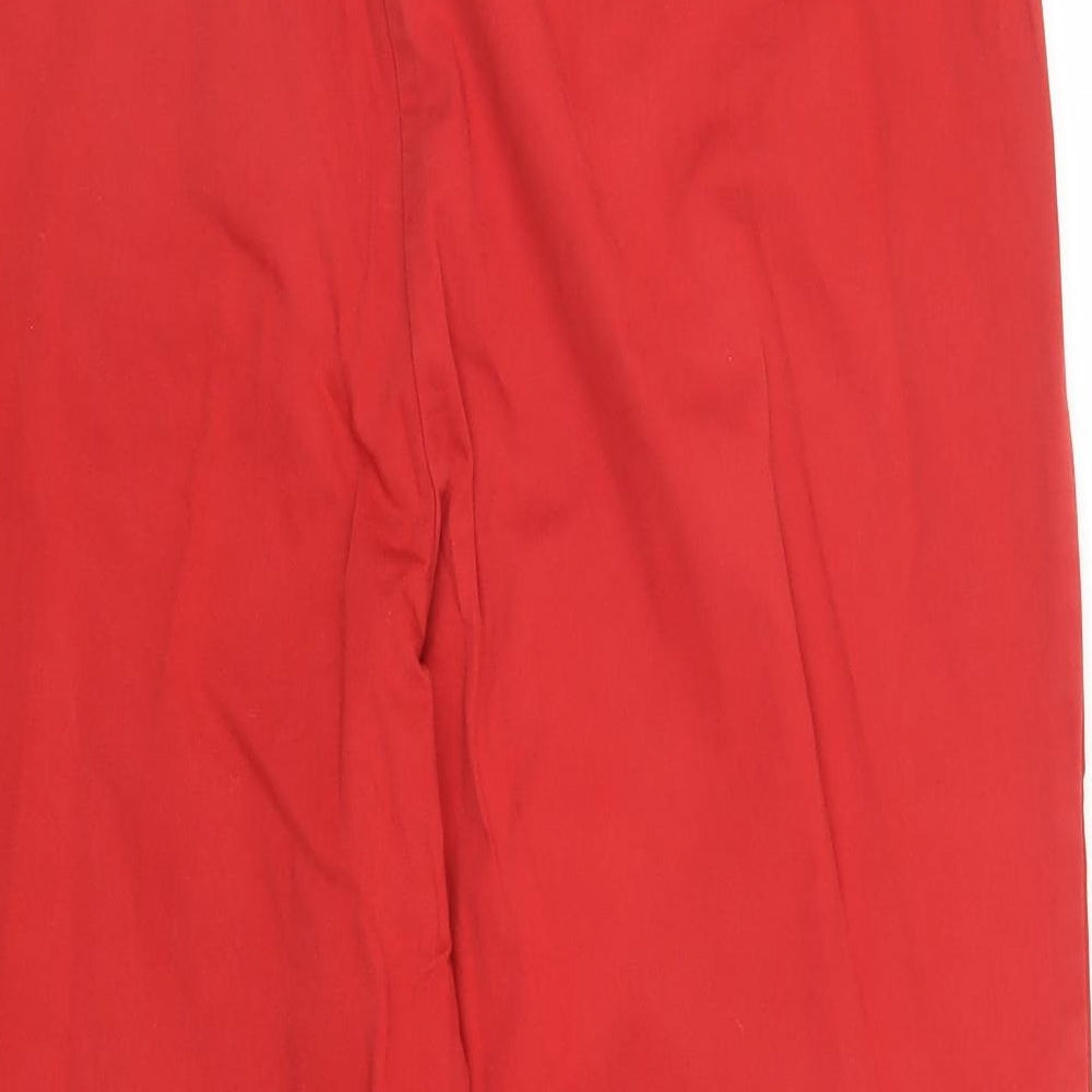 M&S Womens Red   Pedal Pusher Trousers Size 20 L20 in