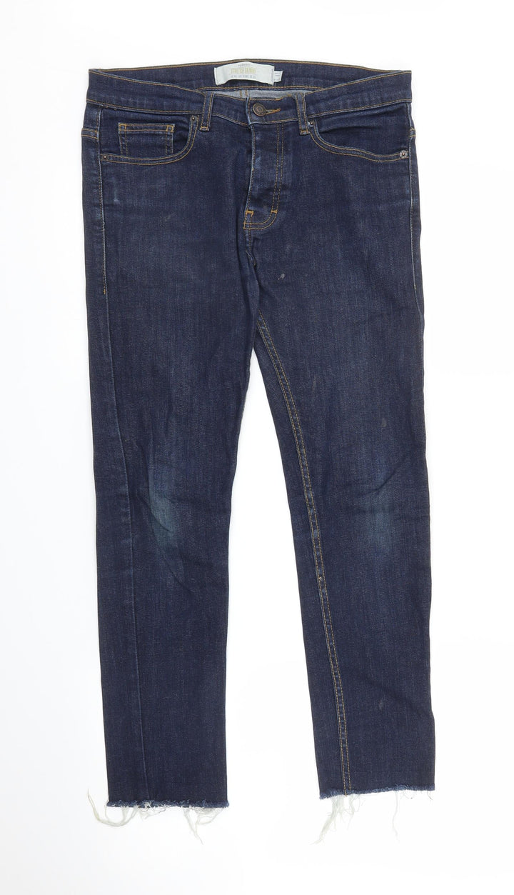 Topman Mens Blue Denim Straight Jeans Size 30 in L26 in