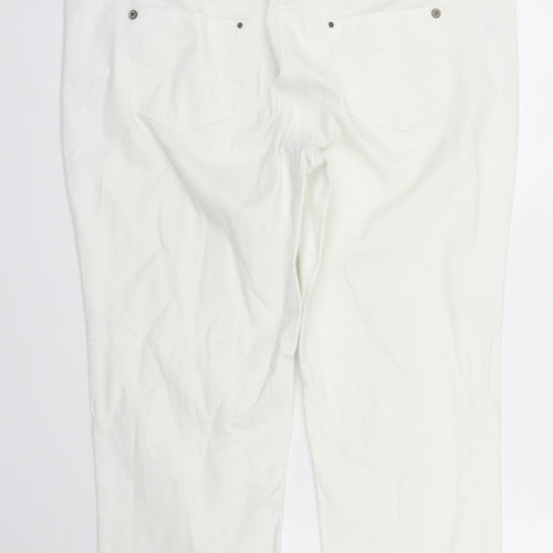 George Womens White   Capri Trousers Size 16 L23 in