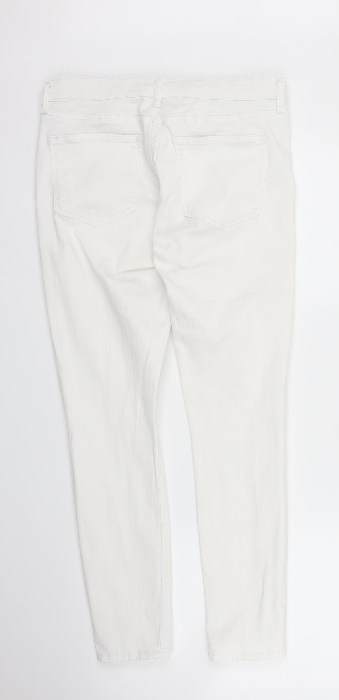 Topshop Womens White  Denim Skinny Jeans Size S L26 in