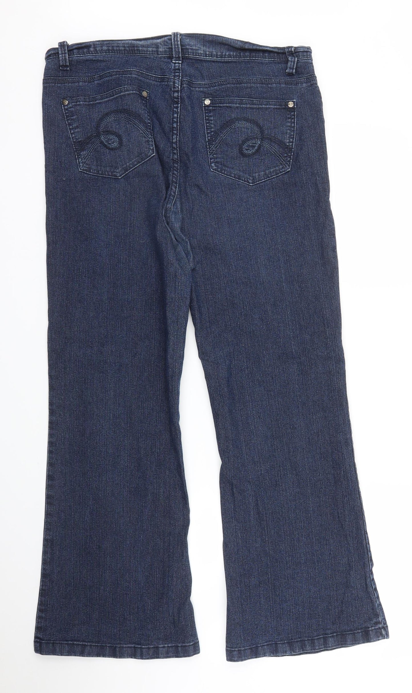 Hula Womens Blue  Denim Bootcut Jeans Size 14 L28 in