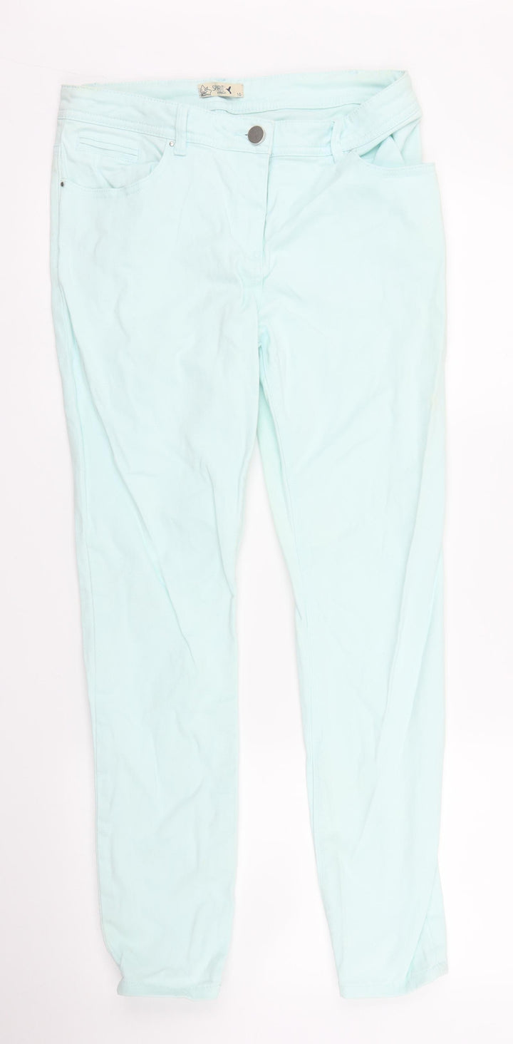 M&Co Womens Green Skinny Jeans Size 10 L27 in
