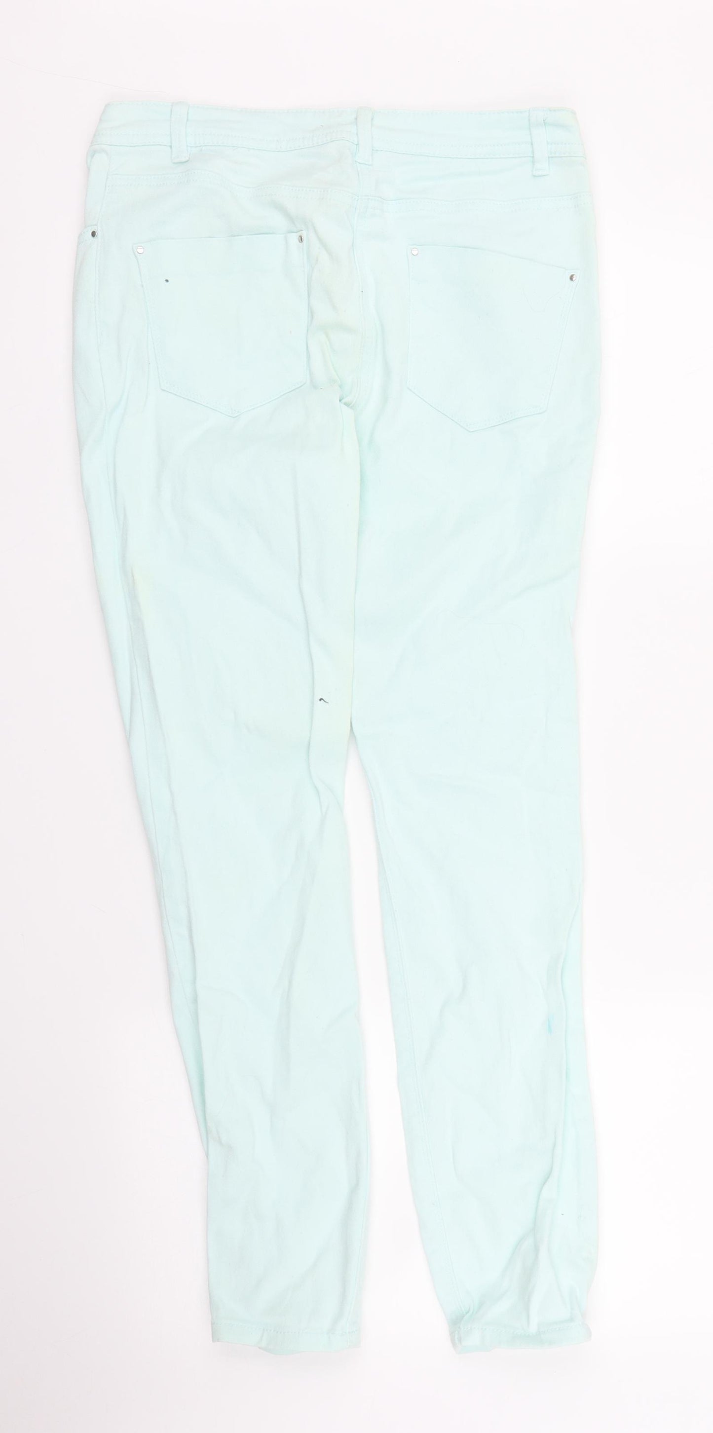 M&Co Womens Green   Skinny Jeans Size 10 L27 in