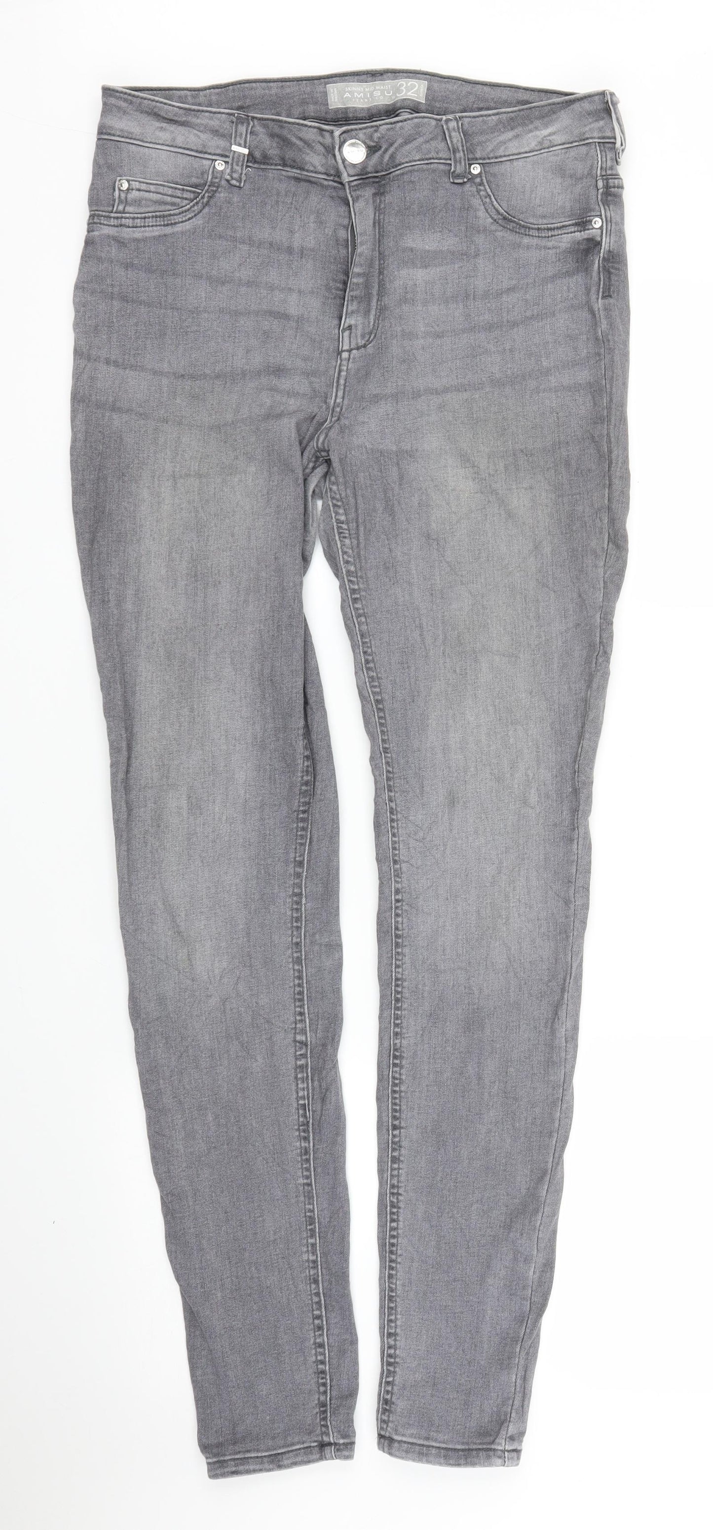 Amisu Womens Grey  Denim Jegging Jeans Size 32 in L29 in