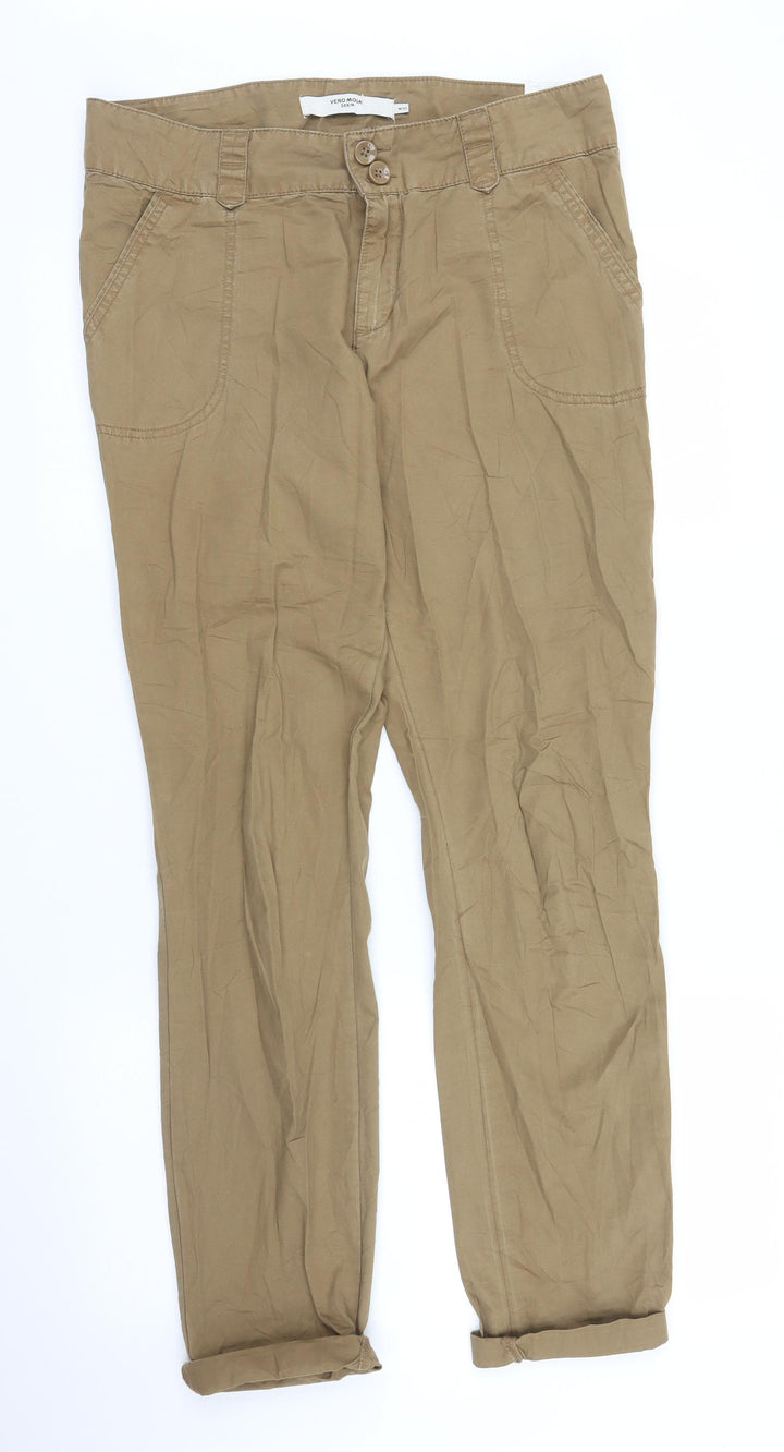 Vera Moda Womens Beige Chino Trousers Size M L29 in