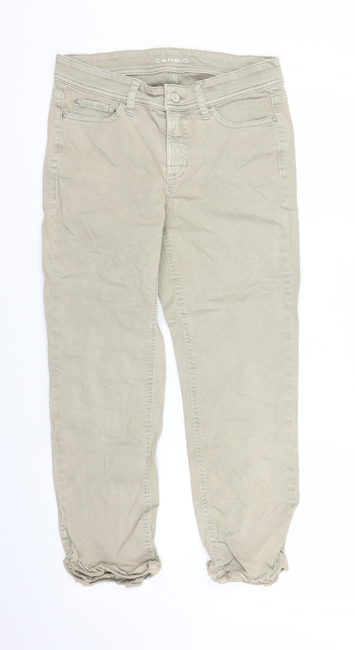 Cambio Womens Beige Capri Jeans Size 6 L23 in