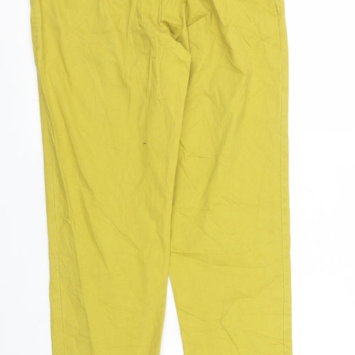 Mudo Collection Womens Yellow   Pedal Pusher Trousers Size XS L28 in