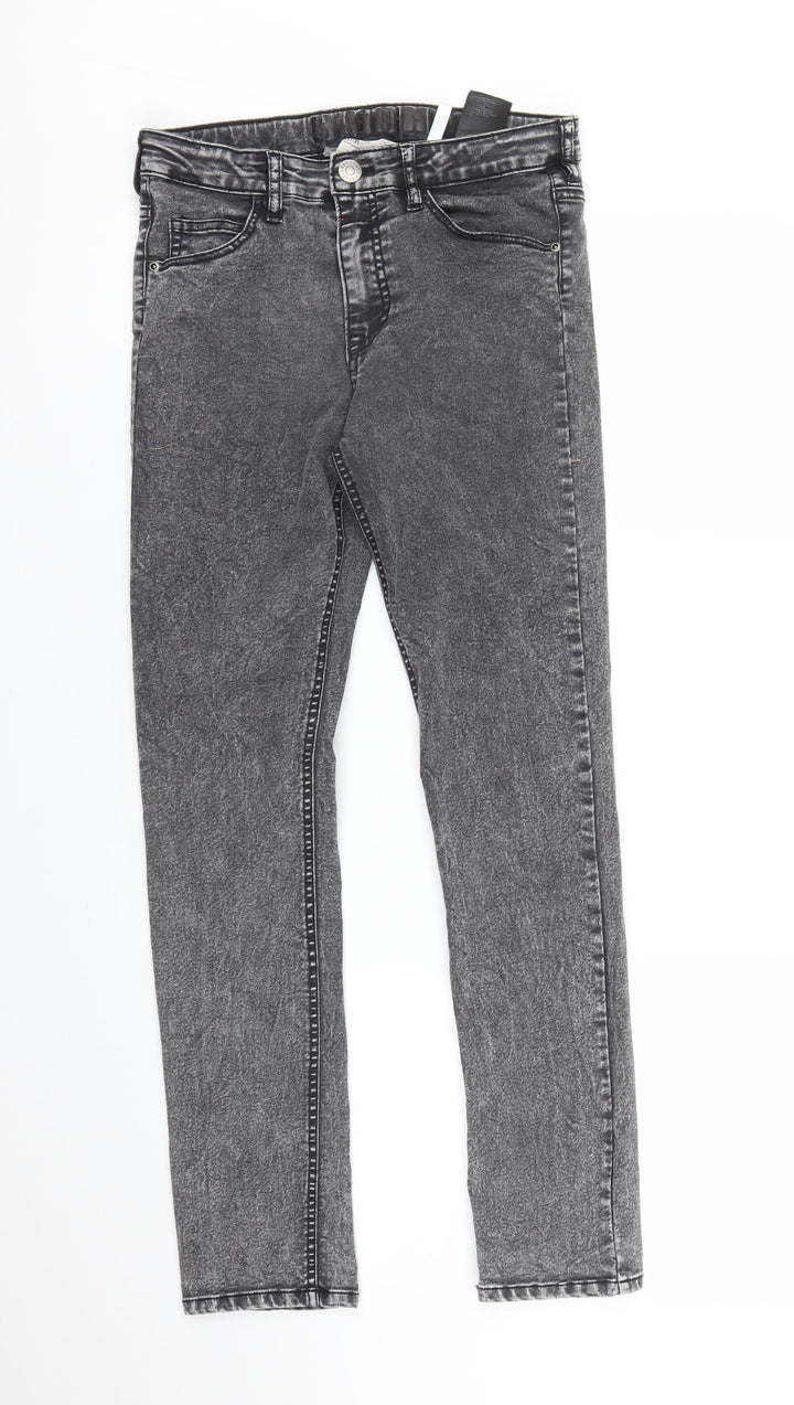 H&M Girls Grey Denim Skinny Jeans Size 12 Years