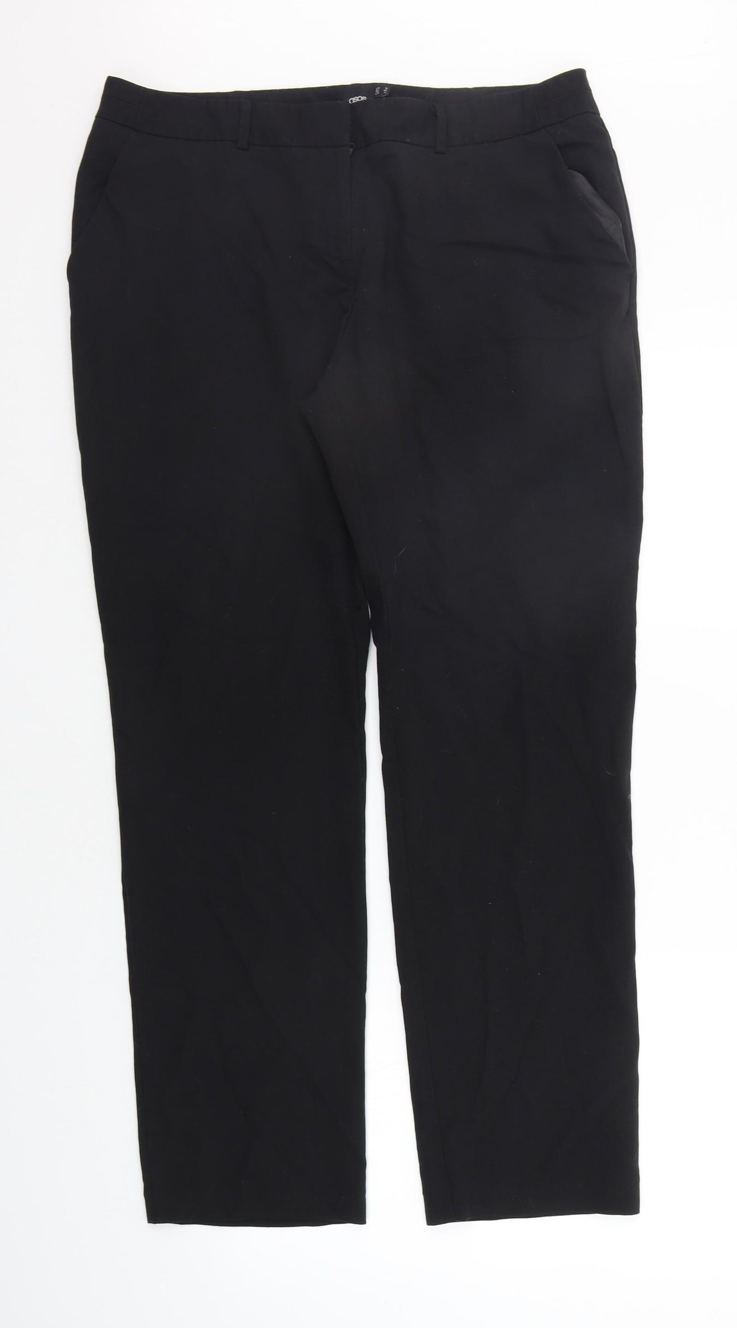 ASOS Womens Black   Trousers  Size 16 L28 in