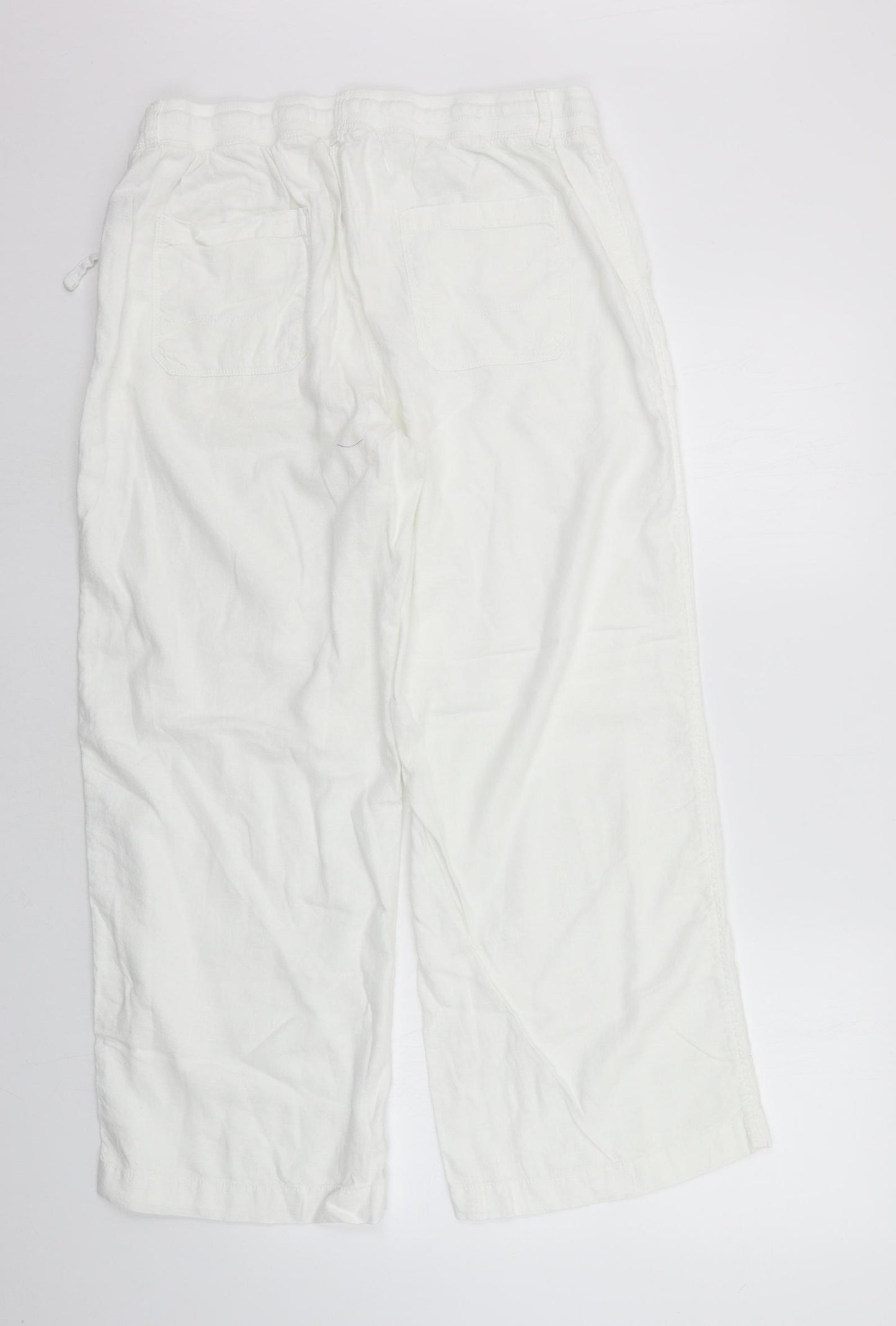Marks and Spencer Womens White   Trousers  Size 16 L27 in