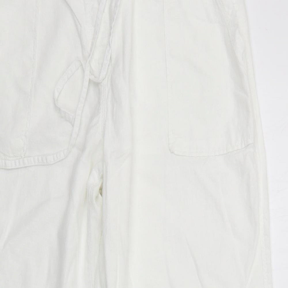 Marks and Spencer Womens White   Trousers  Size 16 L27 in