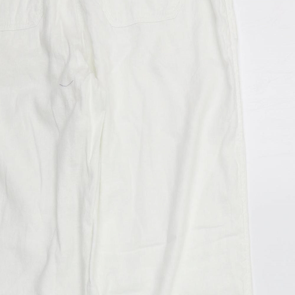 Marks and Spencer Womens White   Trousers  Size 16 L27 in