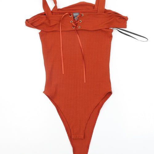 Primark Womens Orange   Bodysuit One-Piece Size 6
