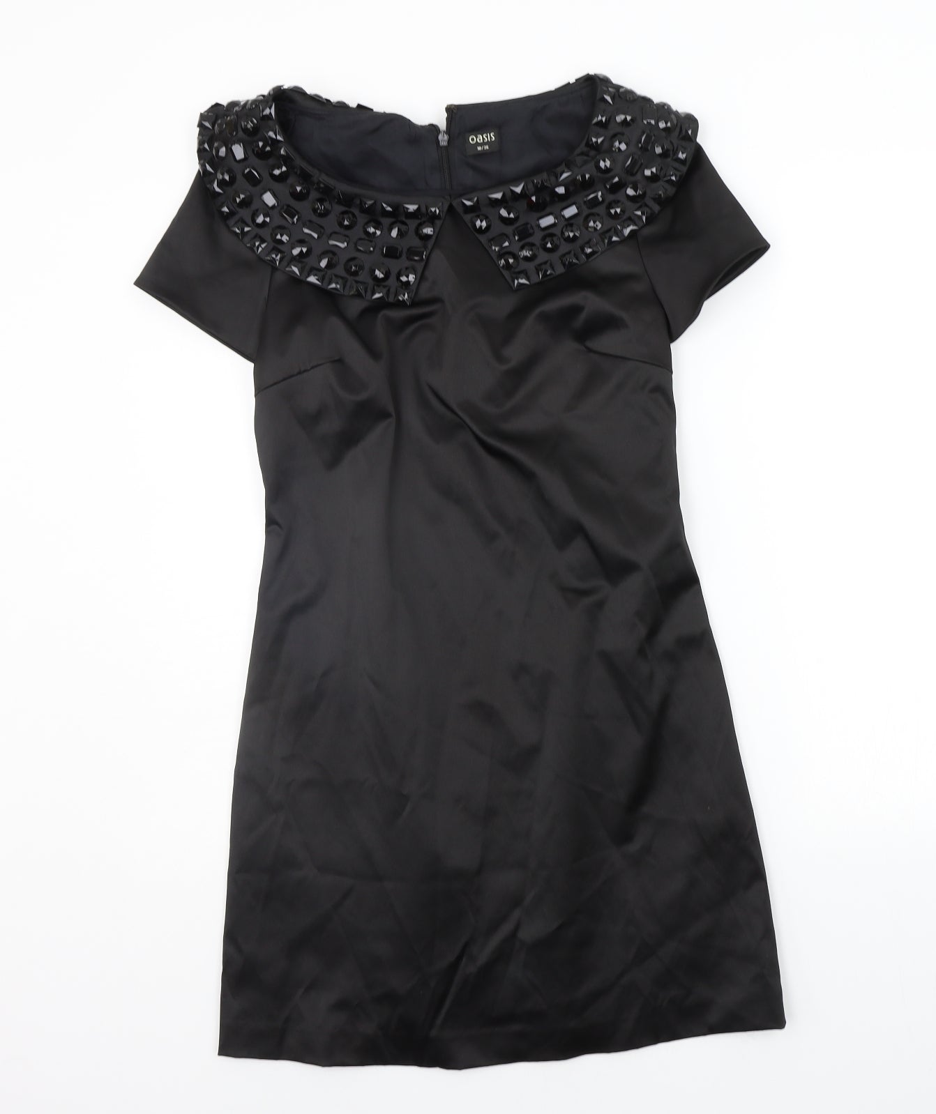 Oasis Womens Black   A-Line  Size 10  - details on neck