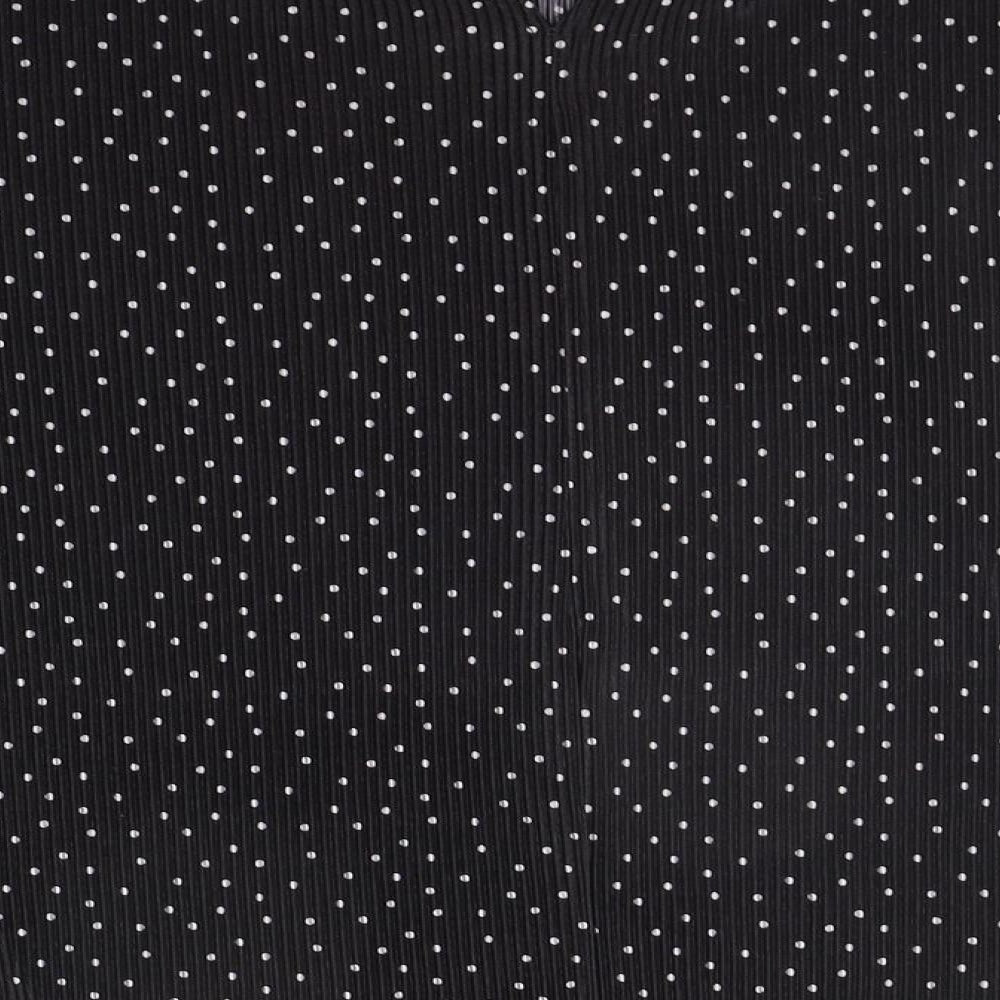 Jaqueline de Young Womens Black Polka Dot  Basic Blouse Size M