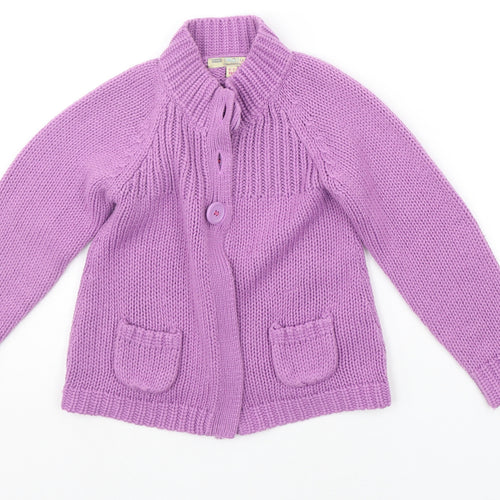 Marks and Spencer Girls Purple   Cardigan Jumper Size 6-7 Years