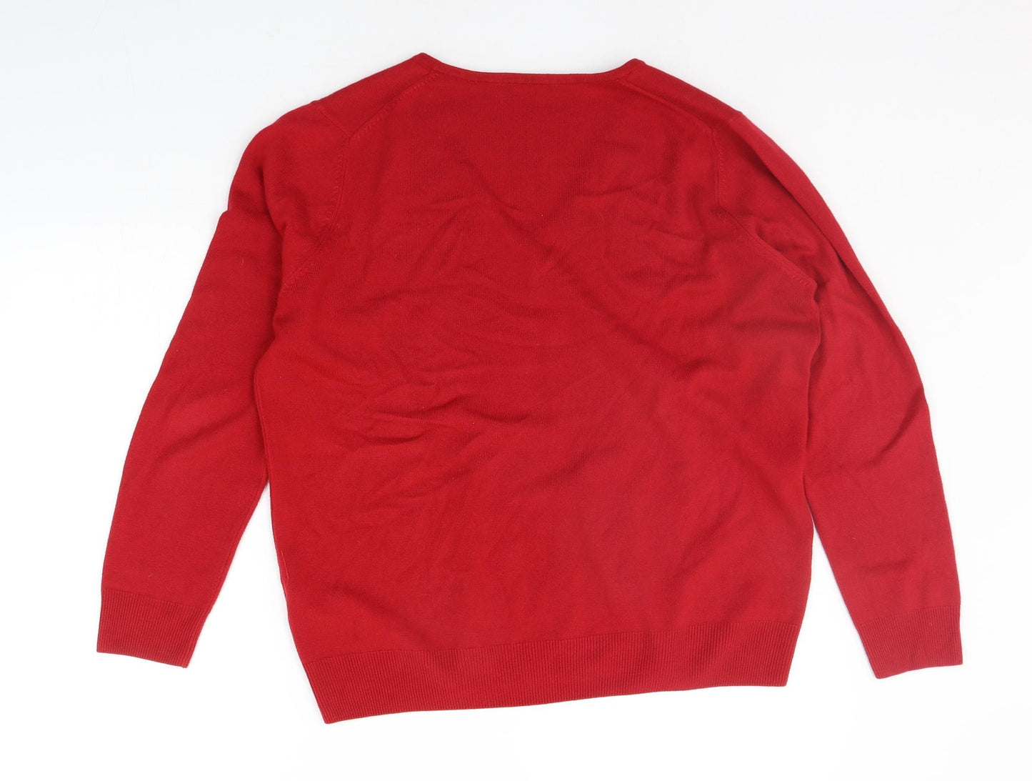 Marks and Spencer Womens Red   Pullover Jumper Size 16