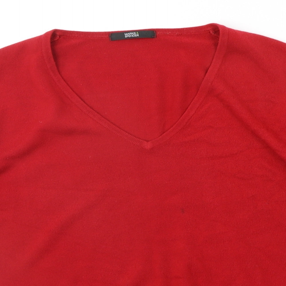 Marks and Spencer Womens Red   Pullover Jumper Size 16
