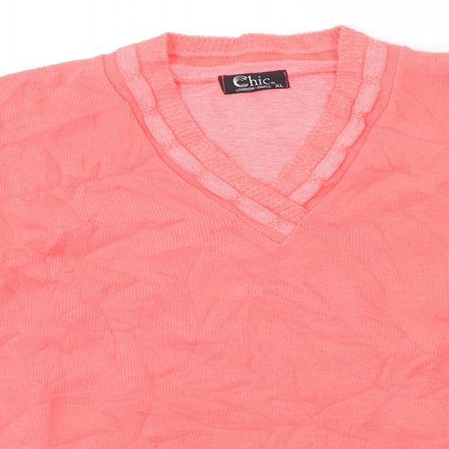 CHIC  Womens Pink   Pullover Jumper Size XL